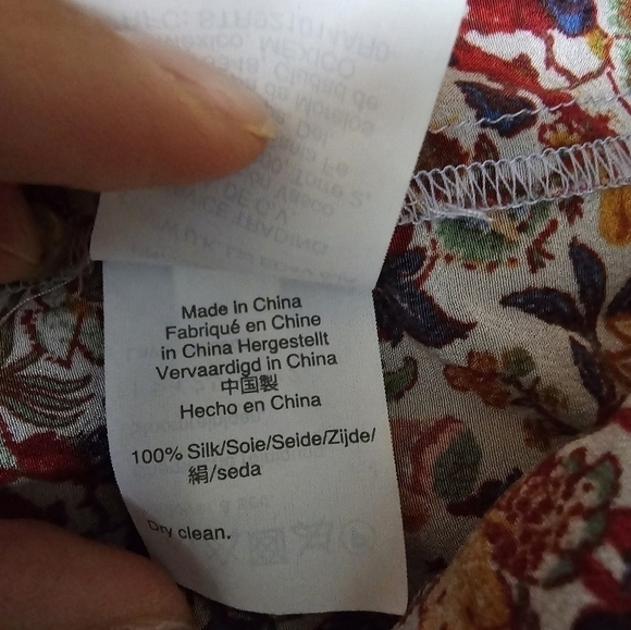 Madewell x Karen Walker Women's Floral Long Sleeve Blouse Sz xSmall (598) - Picture 5 of 5